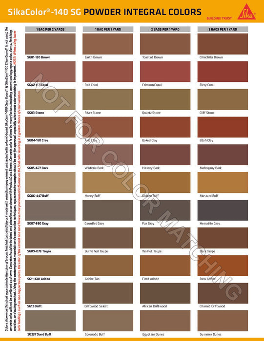 Shop Select Grade Integral Color by Sika | Metropolitan Materials